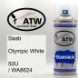 Preview: Saab, Olympic White, 50U / WA8624: 400ml Sprühdose, von ATW Autoteile West.